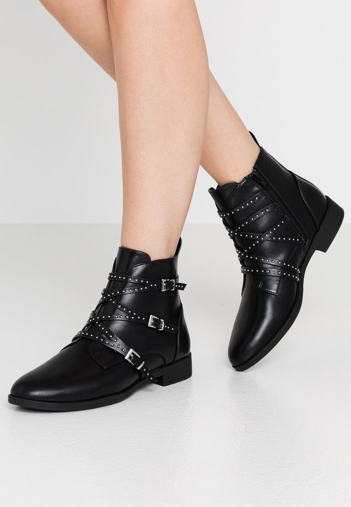 Bottines Anna Field Plates Zip UP Noir Femme | RQO-9278780